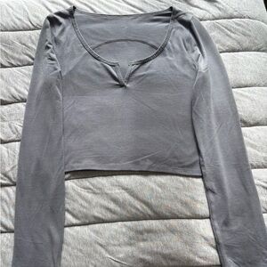 lululemon athletica Charcoal Long Sleeve Top